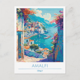 Amalfi Italien Vintage Travel Postkarte