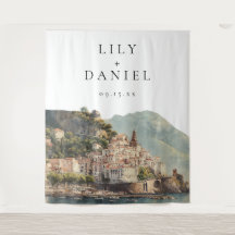 Amalfi-Italienische Hochzeits-Fotohintergrund