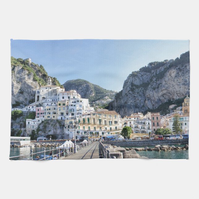 amalfi-italy-port-amalfi-coast-dito geschirrtuch (Horizontal)