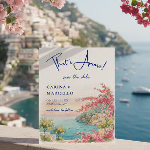 Amalfi-Küste Amore Italien Sonnenuntergangs-Glow H Save The Date