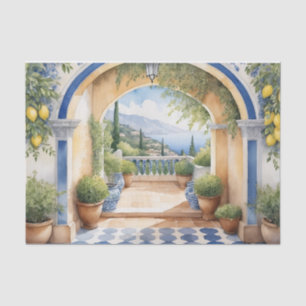 Amalfi Küste Archway Mittelmeerblick Seidenpapier