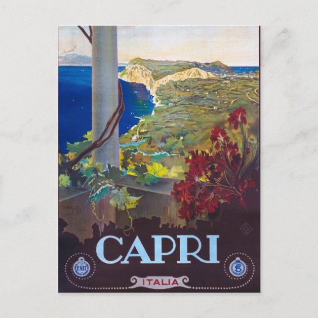 Amalfi Küste Capri Italien Europa Vintage Postkarte (Vorderseite)
