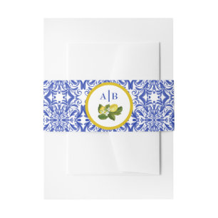 Amalfi-Küste I Italienische Zitrone & Blaue Fliese Einladungsbanderole