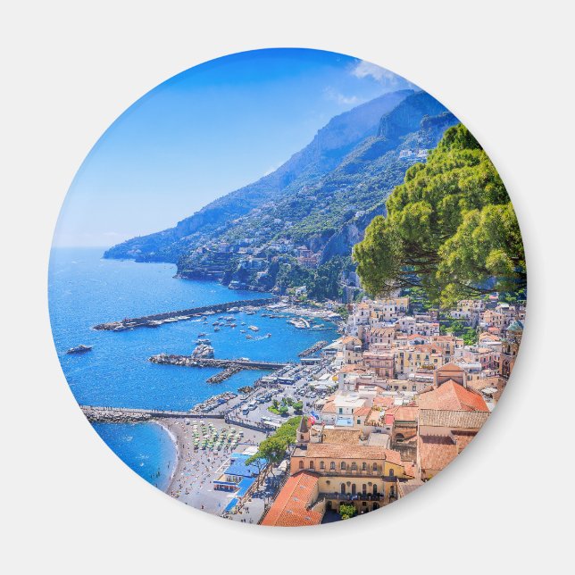 Amalfi Küste, Italien. Aussicht auf die Stadt Amal Magnet (Vorne)