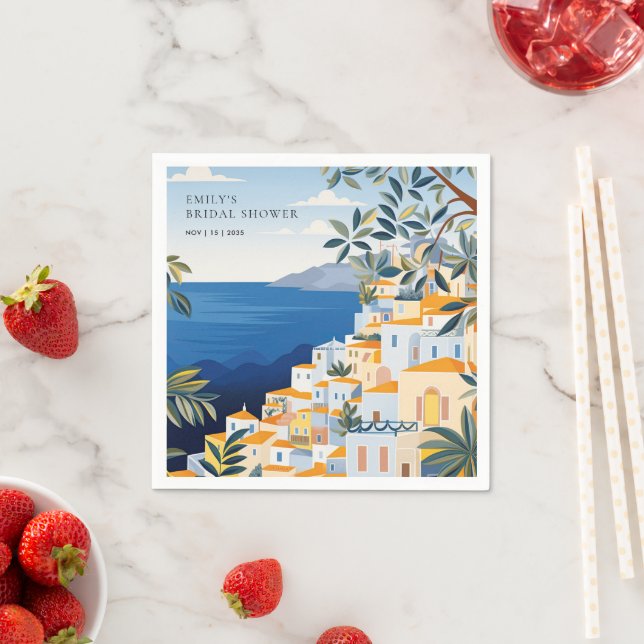 Amalfi Küste Italien Brautparty Serviette (Beispiel)