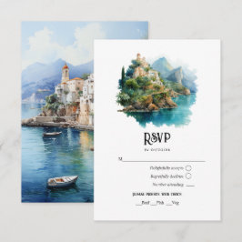 Amalfi Küste Italien Hochzeit in Urlaubsort RSVP Karte