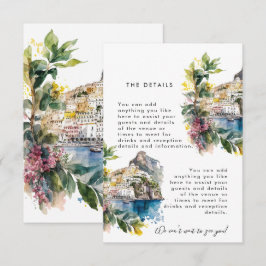 Amalfi Küste Italien Hochzeitskarte Begleitkarte