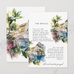 Amalfi Küste Italien Hochzeitskarte Begleitkarte