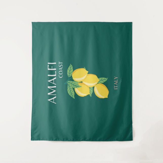 Amalfi Küste, Italien, Reisemöglichkeiten, Retro,  Wandteppich (Vorderseite)