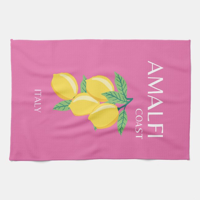 Amalfi Küste, Italien, Reisemöglichkeiten, Rosa, P Geschirrtuch (Horizontal)
