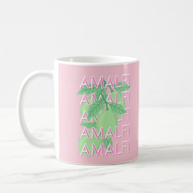 Amalfi Küste, Italien Reisen Kunst, Rosa Kaffeetasse (Links)
