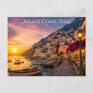 Amalfi-Küste Italien Sonnenuntergang Reise Postkarte