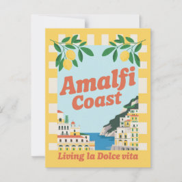 Amalfi Küste Italien Vintag Living la Dolce Vita Postkarte