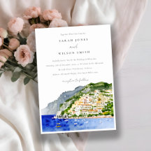 Amalfi Küste Italien Wasserfarbenwelt Hochzeit