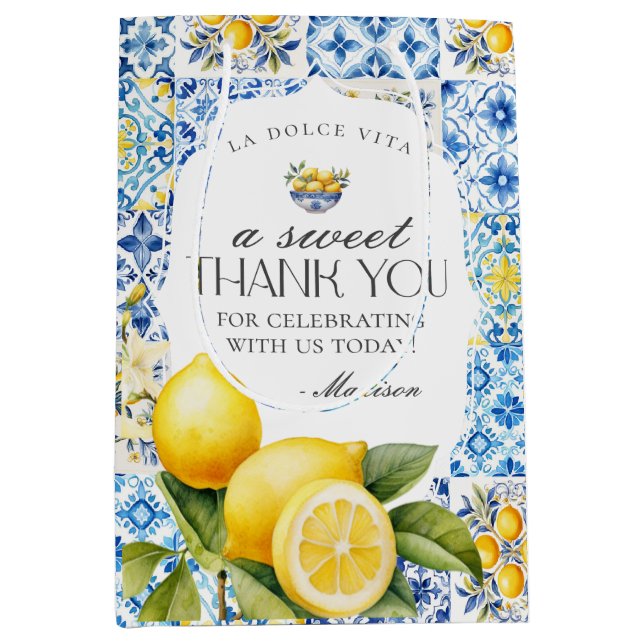 Amalfi Küste Italienisch Toskana Küste Mittlere Geschenktüte (Vorderseite)
