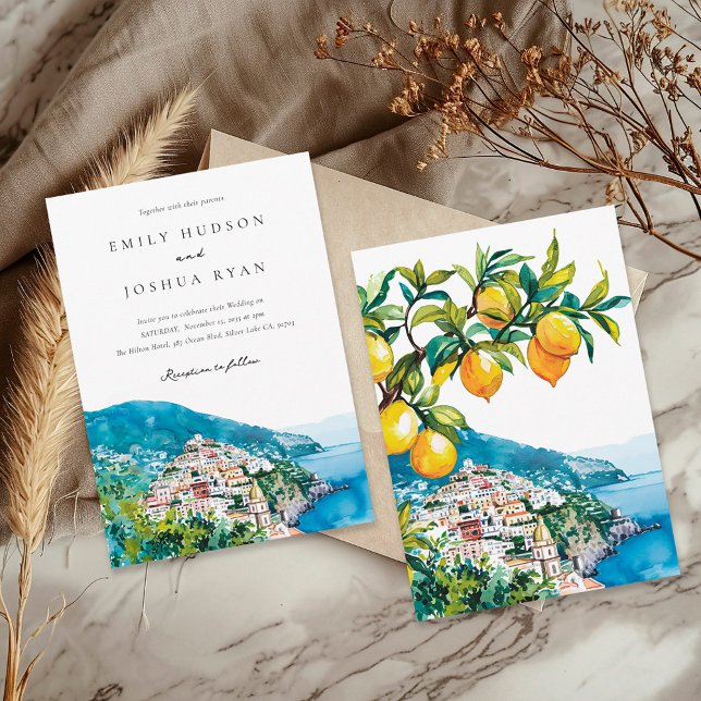Amalfi Küste Italienische Hochzeit Einladung (Von Creator hochgeladen)