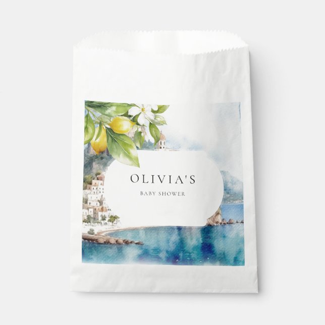 Amalfi Küste Italienischer Lemon Mittelmeer Geschenktütchen (Vorderseite)