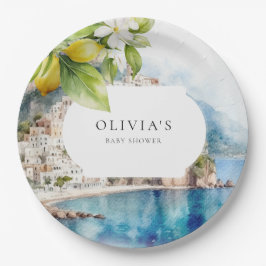 Amalfi Küste Italienischer Lemon Mittelmeer Party Pappteller