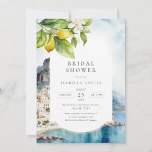 Amalfi Küste Italienisches Lemon Brautparty Einladung