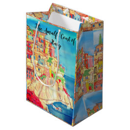 Amalfi Küste Italiens Geschenktasche von Künstler Mittlere Geschenktüte