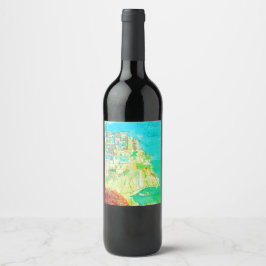 Amalfi Küste Italiens Weinkarte Weinetikett