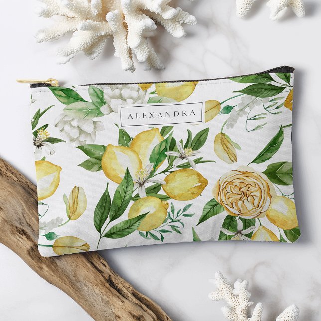 Amalfi Küste Lemon Blossom Personalisiert Zubehörtasche (Von Creator hochgeladen)