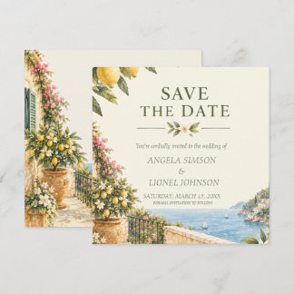 Amalfi Küste Positano Zitrone Save the Date