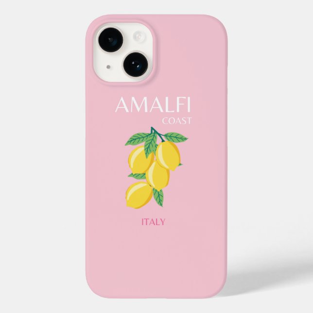 Amalfi Küste, Preppy Art, Rosa, Reisen Case-Mate iPhone 14 Hülle (Rückseite)