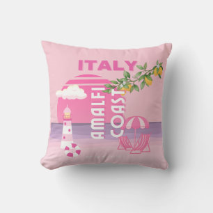 Amalfi Küste, Preppy Travel, Rosa Kissen