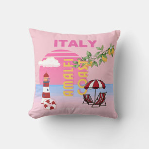 Amalfi Küste, Preppy Travel, Rosa Kissen