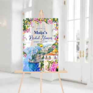 Amalfi Küste Rosa Zitronen Brautparty Acrylschild
