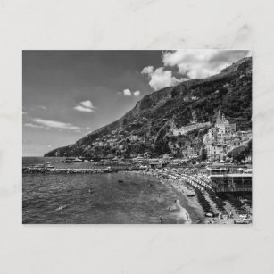 Amalfi Küste schwarz und Fotografie Postkarte