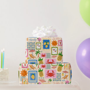 Amalfi-Küste Sommer Mittelmeer-Muster Geschenkpapier