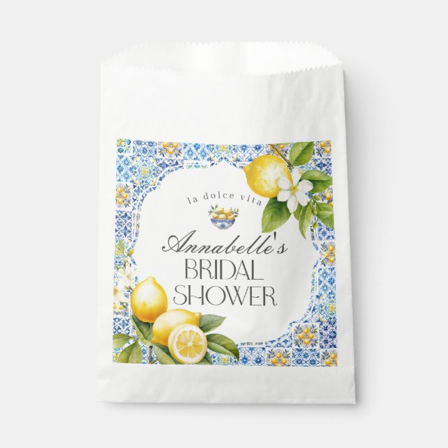 Amalfi Küste Toskanisches Brautparty Dessert Geschenktütchen (Vorderseite)