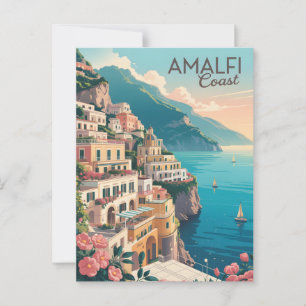 Amalfi Küste Vintag Postkarte