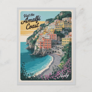 Amalfi-Küste Vintage Italien Reise Postkarte