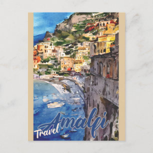 Amalfi-Küste Vintage Italien Reise Postkarte