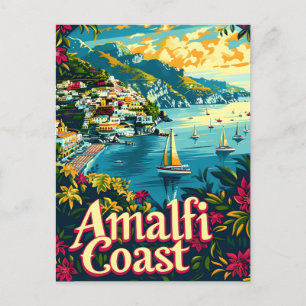 Amalfi-Küste Vintage Postkarte
