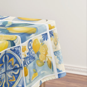 Amalfi Küste Wasserfarbe Mittelmeerlemon Tischdecke