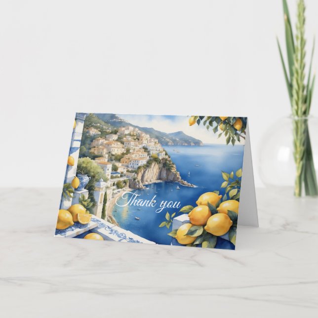 Amalfi Küste Zitronen | Foto und Text Dankeskarte (Vorderseite)