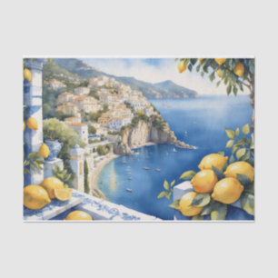 Amalfi Küste Zitronen Mittelmeerblick Seidenpapier