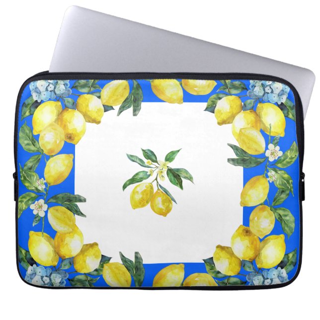 Amalfi Küste Zitronen Ozean Blau Laptopschutzhülle (Vorderseite)