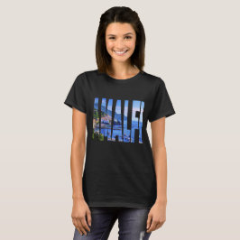 Amalfi-Küsten-Typografie-moderner FotoWatercolor T-Shirt
