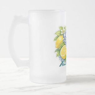 Amalfi-Küsten-Zitrone Mittelmeer Amalfi-Küste Mattglas Bierglas