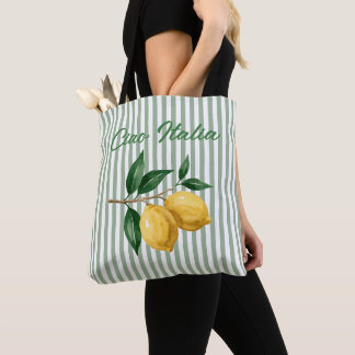 Amalfi-Küsten-Zitrone-Sage-Streifen Ciao Italia Wi Tasche