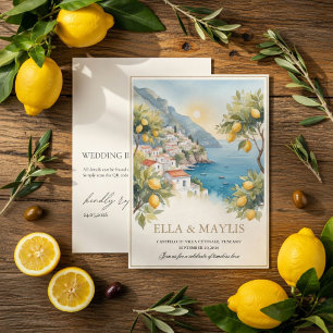 Amalfi-Küsten-Zitronen-Hochzeitseinladung Italie Einladung