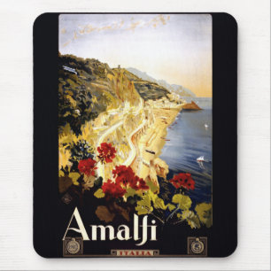 Amalfi-Küstenlinie Italienisches Reiseplakat 1910 Mousepad