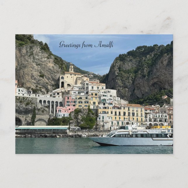 Amalfi Küstenstadt Italien Postkarte (Vorderseite)