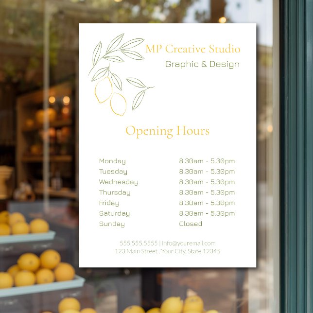 Amalfi Lemon Chic Fensteraufkleber (Von Creator hochgeladen)