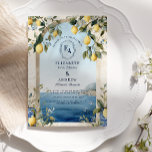 Amalfi Lemon Italienische Küstenhochzeit Einladung<br><div class="desc">Elegante Hochzeitseinladung an der Amalfiküste mit Aquarelllemonen,  üppiger Vegetation und romantischem Meerblick. Ideal für eine italienische Hochzeit in Urlaubsort,  eine mediterrane Feier oder eine Gartenfeier im Sommer. Vollständig anpassbar mit Namen,  Datum und Veranstaltungsdetails für einen zeitlosen und lebendigen Look.</div>